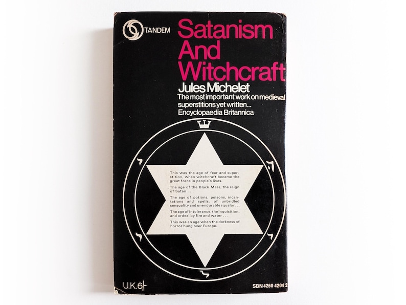Jules Michelet - Satanism and Witchcraft - horror occult vintage paperback book - 1970 image 2