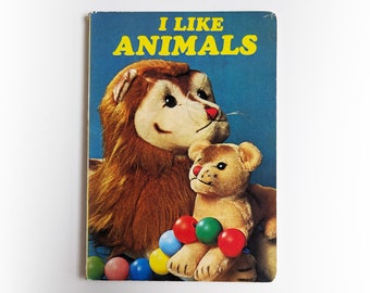 Akihito Tsutsumi – I Like Animals – Comic-Geschichtenbuch, Vintage-Hardcover-Buch für Kinder – 1969