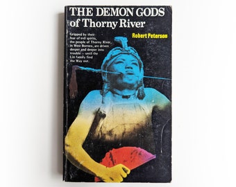 Robert Peterson - The Demon Gods of Thorny River - okultystyczna książka w miękkiej oprawie - 1974