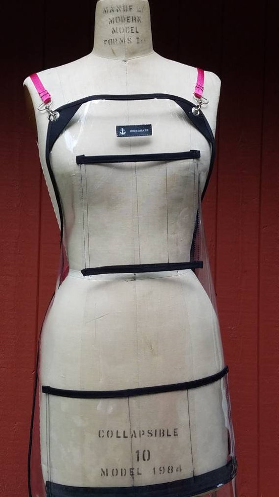 Clear Vinyl Apron for Hairdressers and Barbers.