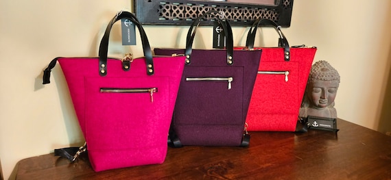 Merino Wool Backpack / Tablet Bag/ Back to School / Classic Design