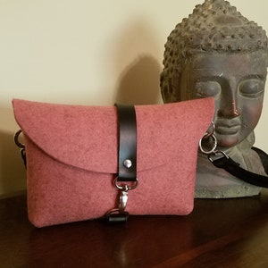 Small Merino Wool Crossbody Bag, Felt purse.  Color choices