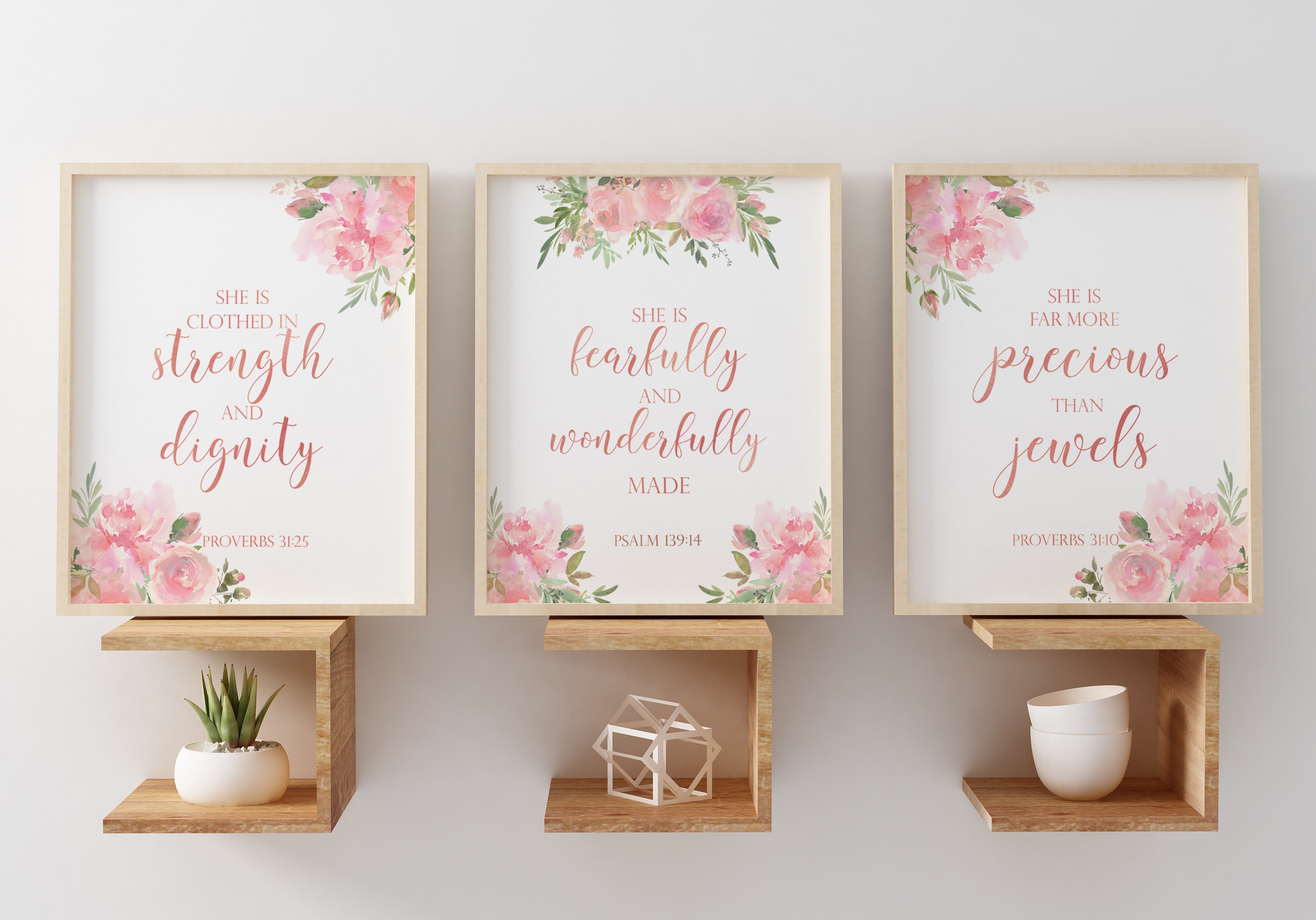 Conjunto de vivero de 3 impresiones Vivero conjunto para niña | Etsy