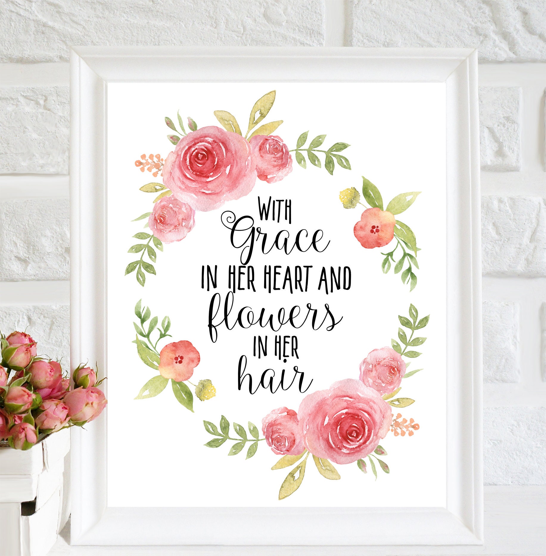With Grace in Her Heart and Flowers in Her Hair Sign Girl - Etsy Australia With Grace in Her Heart and Flowers in Her Hair Sign Girl - Etsy Australia