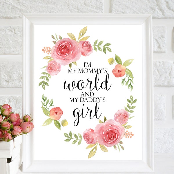 Daddys Girl Mommy World Svg - Etsy