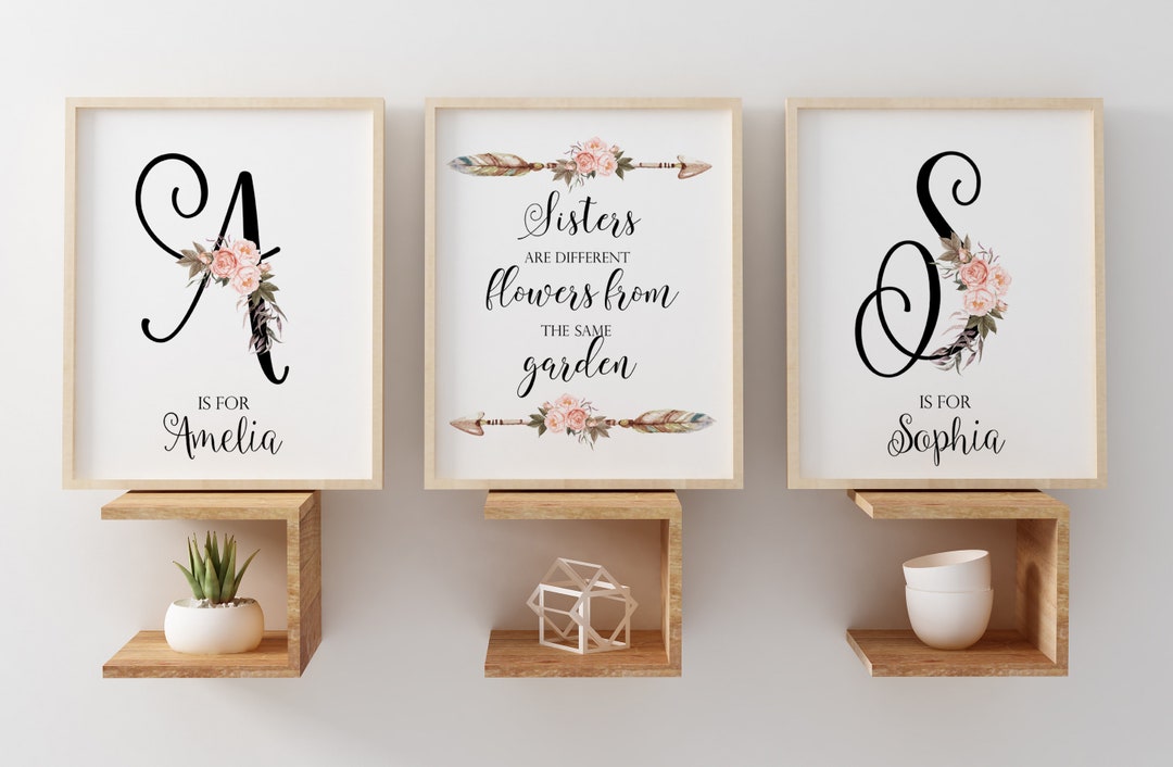 Nursery Room Prints Nursery Set Nursery Letters Girl Nursery Etsy