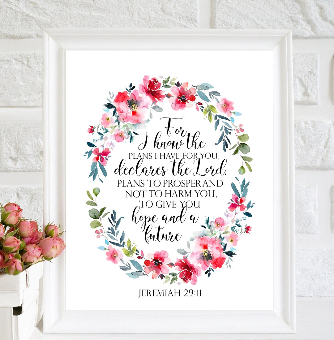 For i know the plans i have for you jeremiah 29 11 bible verse etsy