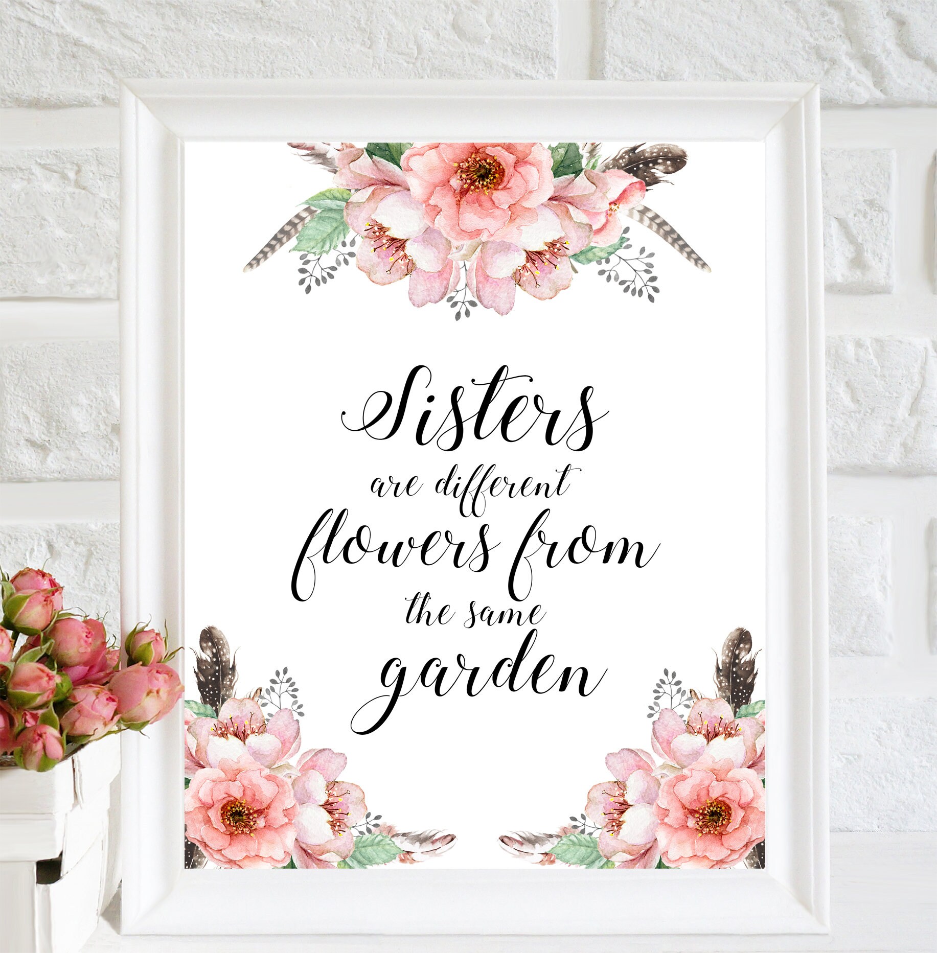 Sisters Are Different Flowers From the Same Garden Nursery Etsy Australia