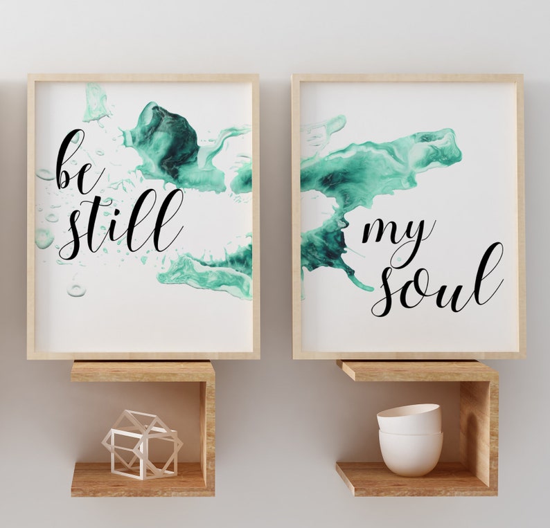 Be Still My Soul Set of 2 Prints Printable Wall Decor Home | Etsy