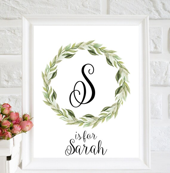 S Letter Art Custom Name Signs For Nursery Sarah Name Print Etsy S Letter Art Custom Name Signs For Nursery Sarah Name Print Etsy