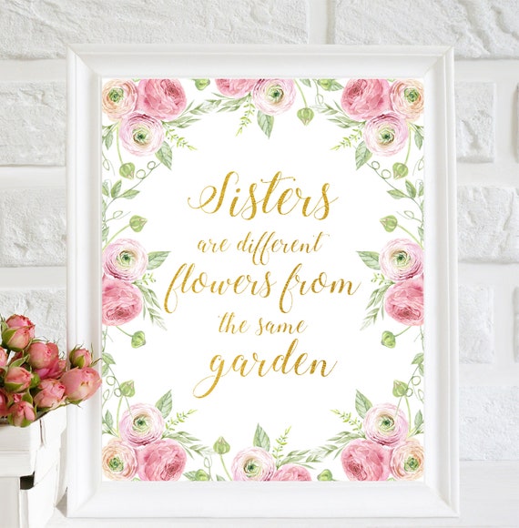 Las hermanas son diferentes flores del mismo jardín vivero - Etsy España Las hermanas son diferentes flores del mismo jardín vivero - Etsy España