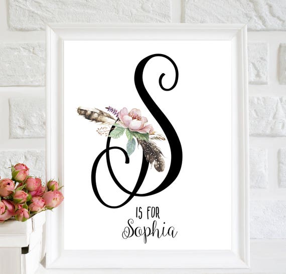 letter prints for nursery