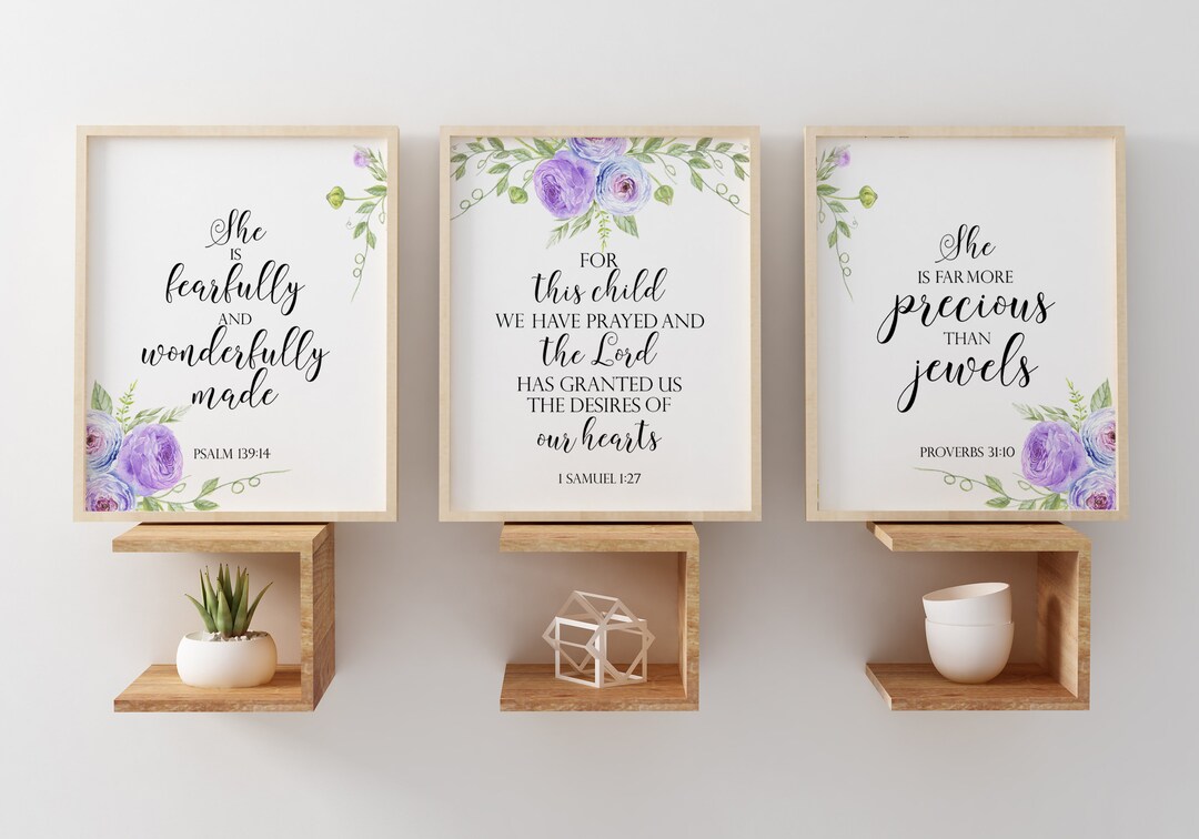 Bible Verse Nursery Wall Art Nursery Scripture Prints Nursery Etsy
