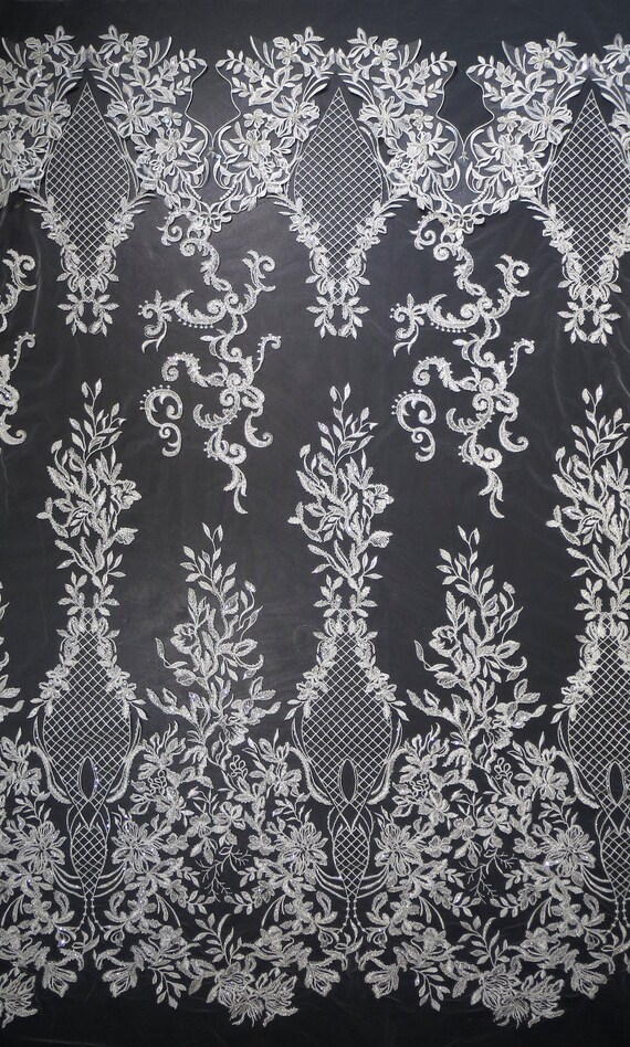 Tissu GAYCHUN fleur fleur fleur 3D broderie dentelle robe de mariée Ivoire 42a6e4 Tissu GAYCHUN fleur fleur fleur 3D broderie dentelle robe de mariée Ivoire 42a6e4