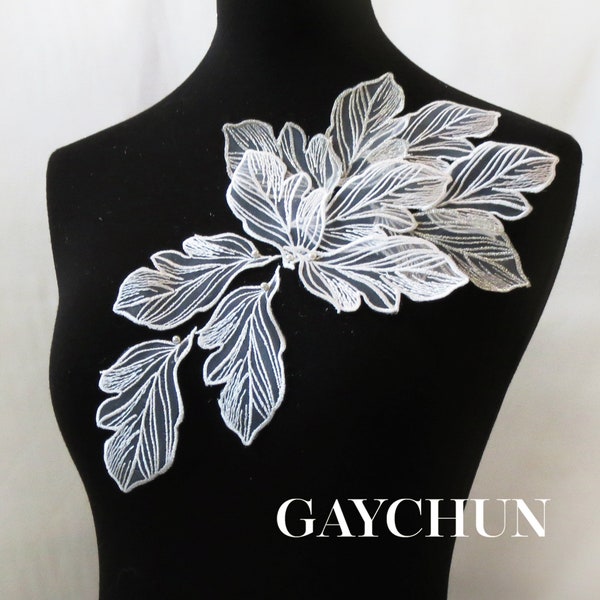 GAYCHUN Handmade flower patch Leaves applique wedding decoration