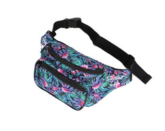 Lyfe surélevé - Fanny Pack - Floral - Parfait pour les festivals de musique, Raves, Voyages, Randonnée, Fitness - PLUS! Sac de ceinture de mode de taille