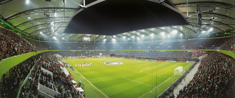 Wolfsburg Stadium \u2013 Poster 120 x 50 cm \u2013 high-quality FineArtPrint