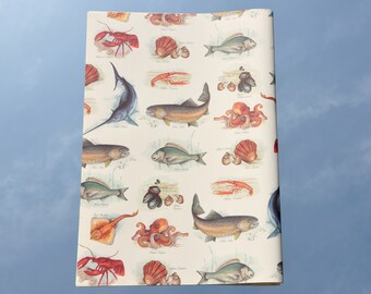 Fische und Meerestiere - Geschenkpapier Tiere (GP:6,29Euro/Quadratmeter)