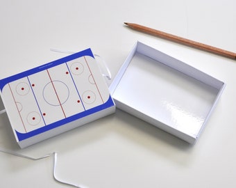 Eishockey - Geschenkschachtel - Sport - Geldgeschenk Gutschein Spielfeld Schachtel