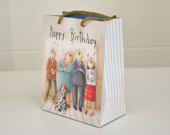 Geburtstagsständchen / Geburtstagslied / Happy Birthday - Geschenktasche Papiertüte Geschenktüte Tasche