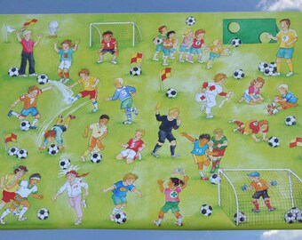 Geschenkpapier für Kinder Fußball (Grundpreis:6,63Euro/Quadratmeter)