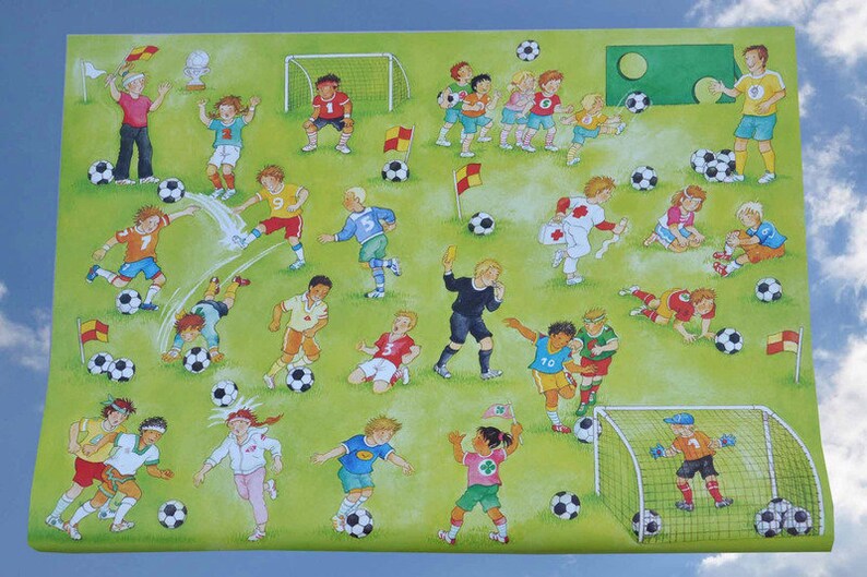 Geschenkpapier für Kinder Fußball Grundpreis:6,63Euro/Quadratmeter image 1
