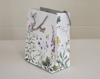 Wildblumen - Geschenktasche Papiertüte Geschenktüte Tasche