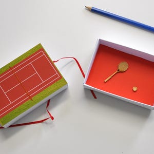 Tennis - Geschenkschachtel - Sport - Geldgeschenk Gutschein Spielfeld Schachtel - 4 Motive zur Auswahl