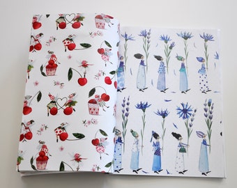 Flower Power - Die schönsten Geschenkpapiere von Silke Leffler - Geschenkpapierbuch mit 12 Bögen Geschenkpapier (GP:3,03Euro/Quadratmeter)
