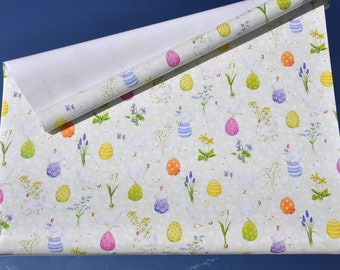 Geschenkpapier auf Rolle zu Ostern -  glückliche Hühner - Osterfest Osterei  (Grundpreis:4,18Euro/Quadratmeter)