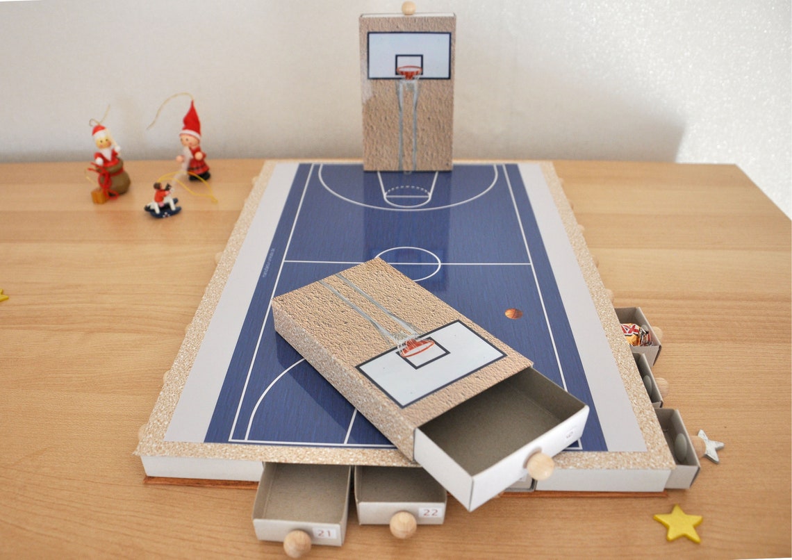 Advent Calendar Basketball Basketball Court Sports to Etsy Australia