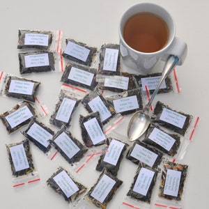 frischer loser Grüner Tee, Grüntee AUCH VEGAN oder GLUTENFREI möglich-  je 1 Tasse verschiedene Stückzahlen, Adventskalender, Teegeschenk