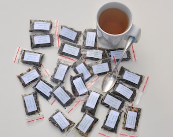 frischer loser Grüner Tee, Grüntee AUCH VEGAN oder GLUTENFREI möglich-  je 1 Tasse verschiedene Stückzahlen, Adventskalender, Teegeschenk
