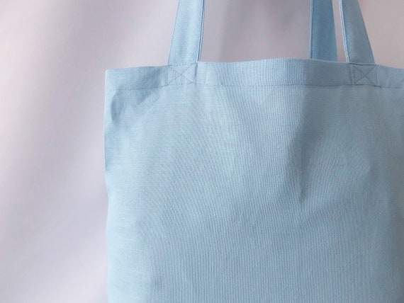 Baby blue tote bag sale