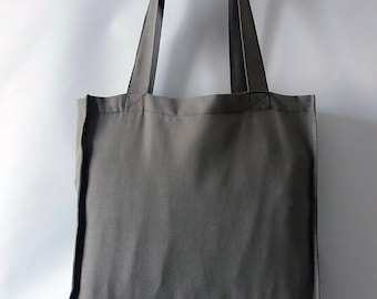 100%  LINEN  dark grey tote bag ,  shopping bag for every day use, vegan tote bag , reusable grocery bag, gift