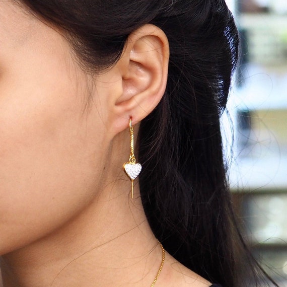 Sterling silver dangle earrings geometric earrings silver silver drop earrings bridal jewelry long drop earrings threader earrings