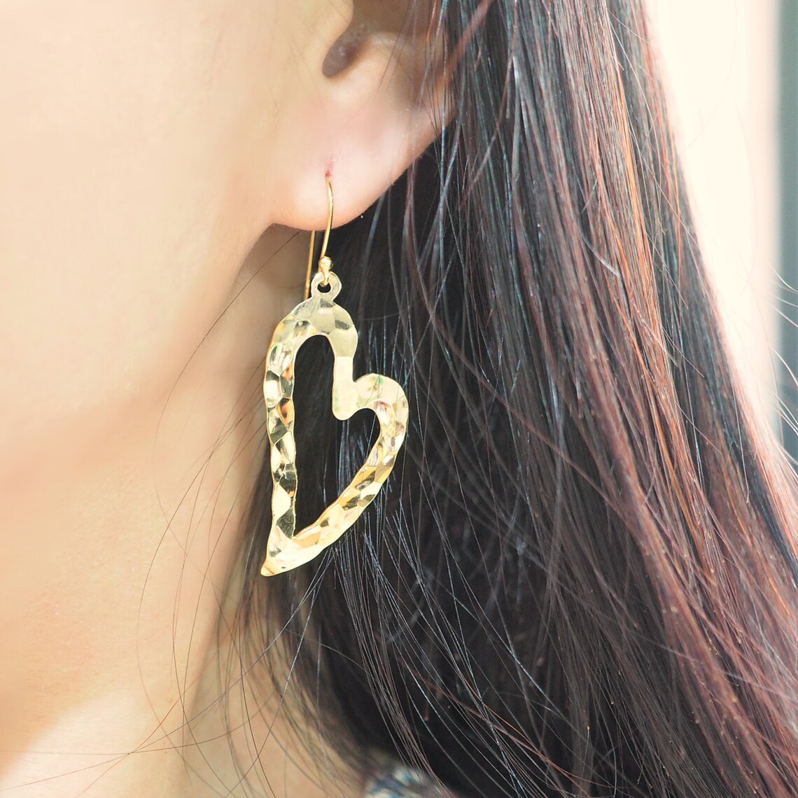 Large Heart Earrings Big Heart Earrings Silver Heart Drop Etsy UK