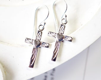 Orecchini Pendenti A Croce In Cristallo CZ - Vintage Filigrana Oro, Gioiello Religioso Per Donna