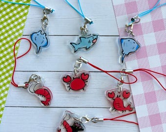 ¡Colgantes para celular con forma de criaturas marinas!