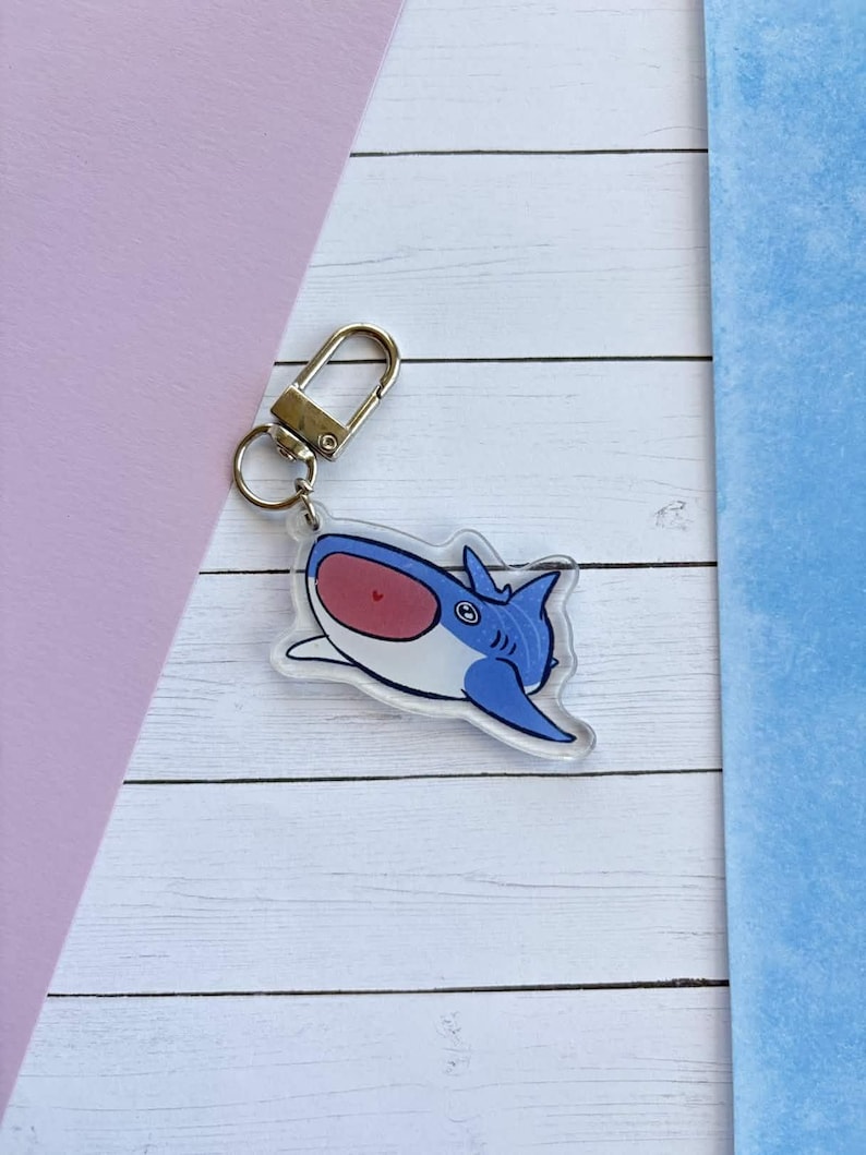 Shark Led Keychain Shark Keychains - Etsy