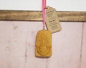 Sugar skull folk art ornament quot Sugar Skull quot collector beeswax ornament sweet honey scent natural fragrance honey bee natural decoration