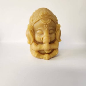 Beeswax Elephant Zen Ganesha Meditate Molded Elephant 100% Natural Zen for Your Space
