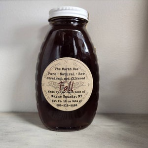 FALL Honey Bold Flavorful Raw Honey Rich with a Caramel Note Sweetener Tea Coffee Natural Candy Not Purple