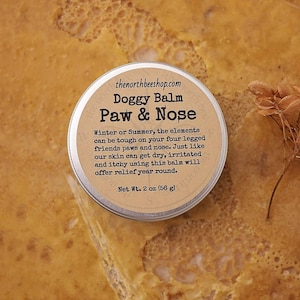 Paw and Nose balm, doggie balm, cracked paws, balm for dogs