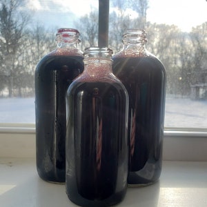 Organic Elderberry Syrup Local Honey 8 oz jar 16 oz