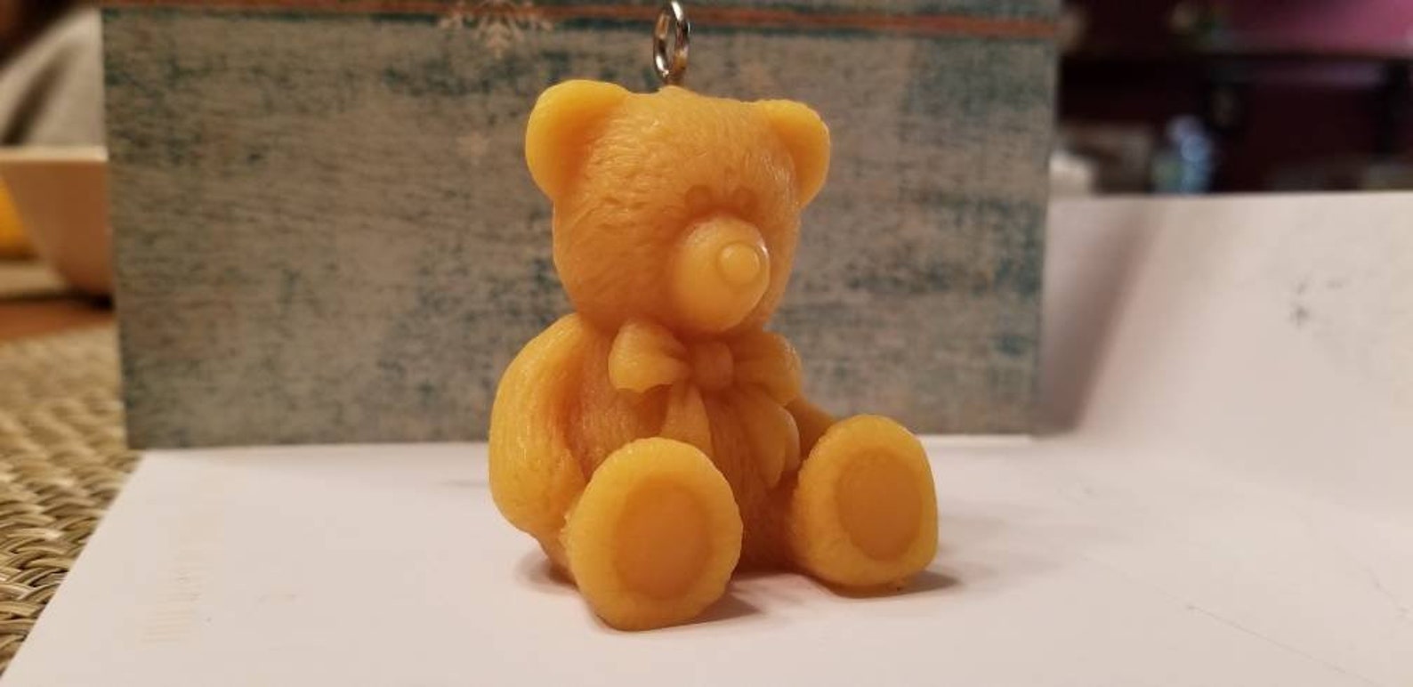 Beeswax keepsake Teddy Bear Ornament child's ornament bear Etsy