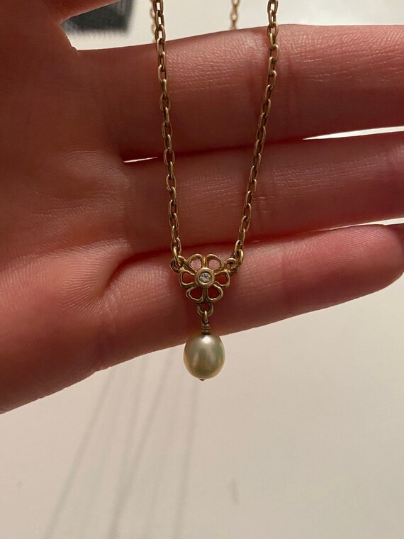 A Pandora Cultured Pearl and Diamond 