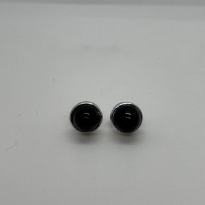 GEORG JENSEN Sterling Silver Earrings with Onyx # 624B