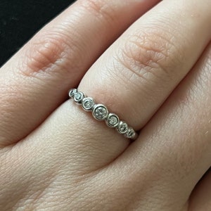 Julie Sandlau sterling silver ring with zircon