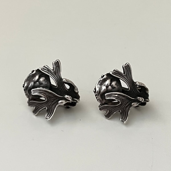 Vintage Trollbeads Svend Nielsen Meer Thema Silber Ohrclips